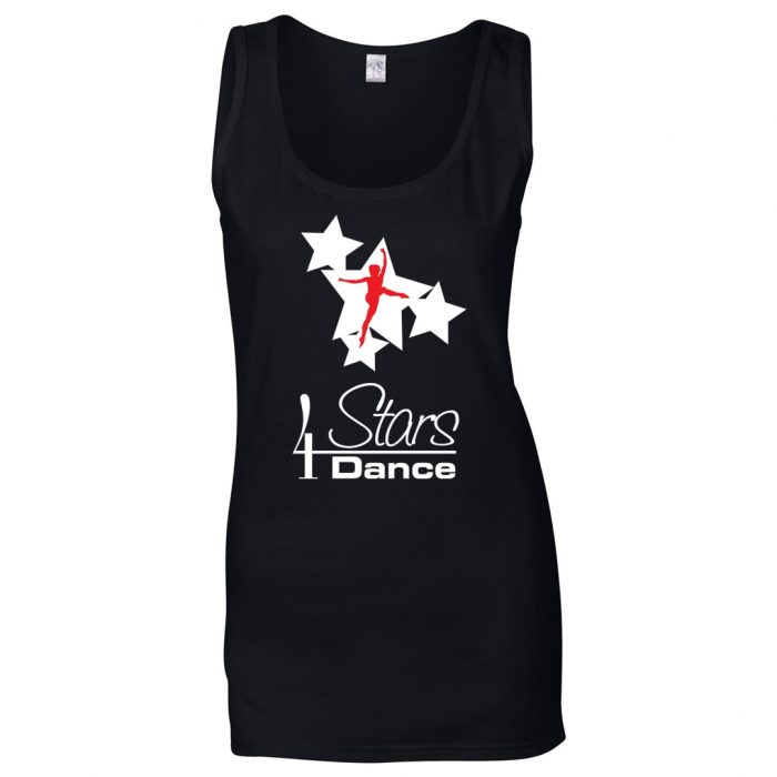 4 Stars Dance Women's Black Tank Top