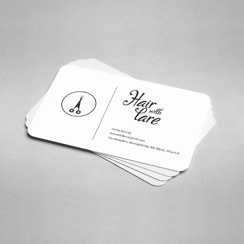 A stack of uncoated business cards