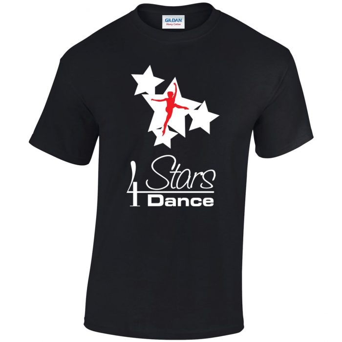 4 Stars Dance Black Unisex T-shirt