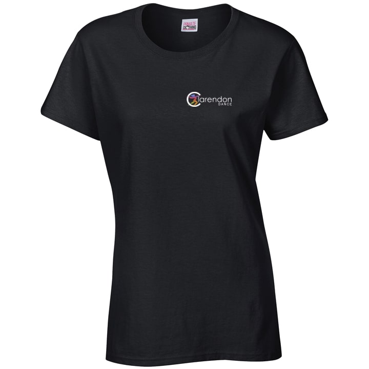 Clarendon dance women's black t-shirt